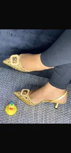 Escarpins Dorés Femme avec Strass – Style Luxe