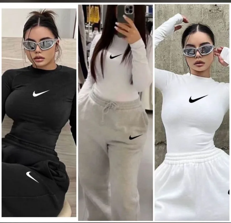 Ensemble Streetwear Minimaliste : Top moulant manches longues et Jogging oversize