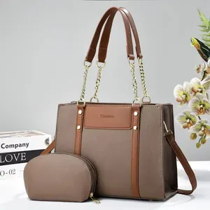 Sac Cabas Femme avec Pochette Ronde Assortie