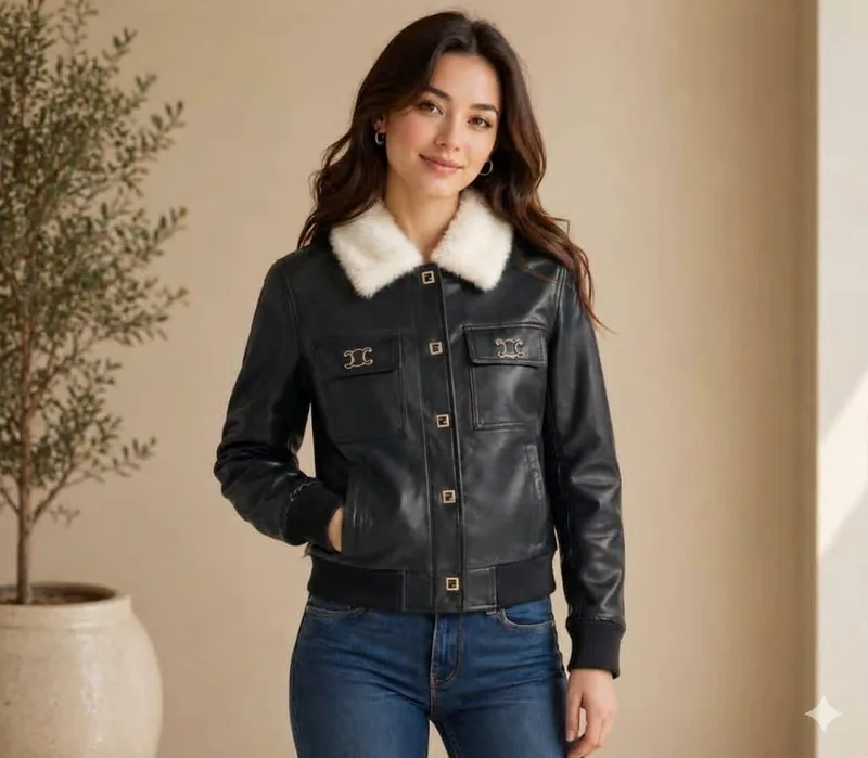 Woolen Leather jacket