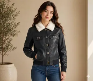 Woolen Leather jacket