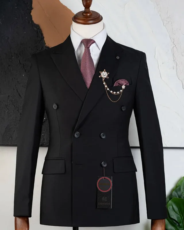 Costume Homme 3 Pièces Croisé Premium – Élégance Business & Cérémonie