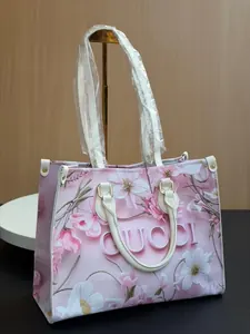 Sac cabas floral rose