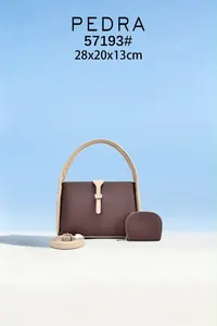 Sac à main PEDRA bicolore avec porte-monnaie assorti