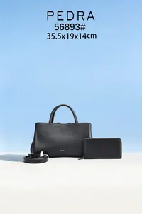 Sac à main PEDRA noir avec portefeuille assor