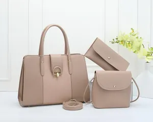 Ensemble Sac à Main Prestige Taupe 3 Pièces