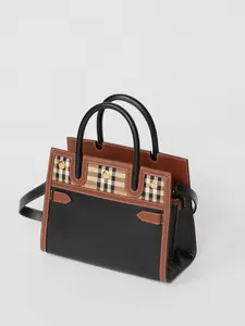 Sac à Main Femme Classique Noir avec Motifs Élégants