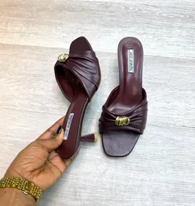 Mules Bordeaux Chic Doré