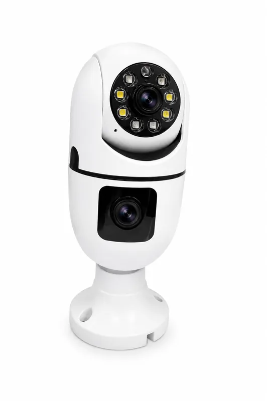 Bulb dual rotating cameras