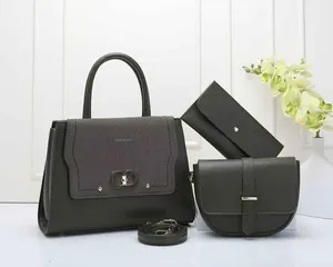 Ensemble Sac à Main Chic Noir 3 Pièces