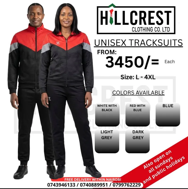 Unisex tracksuits