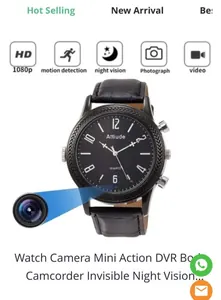 Body watch spy camera