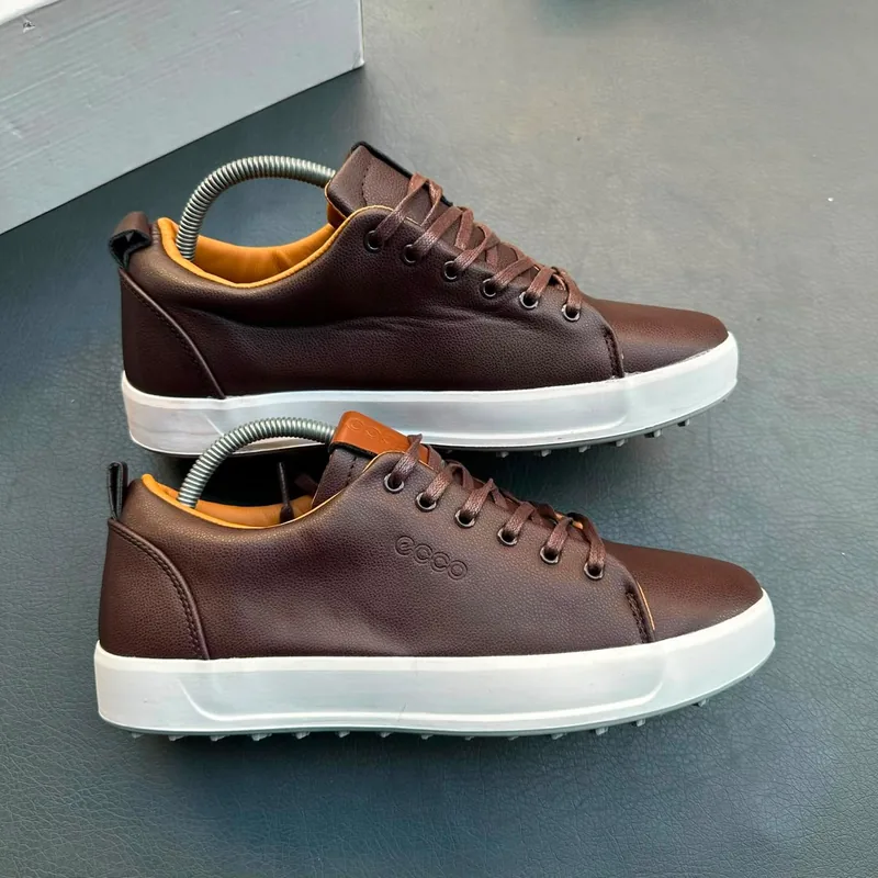ECCO Homme – Baskets Casual en Cuir Marron